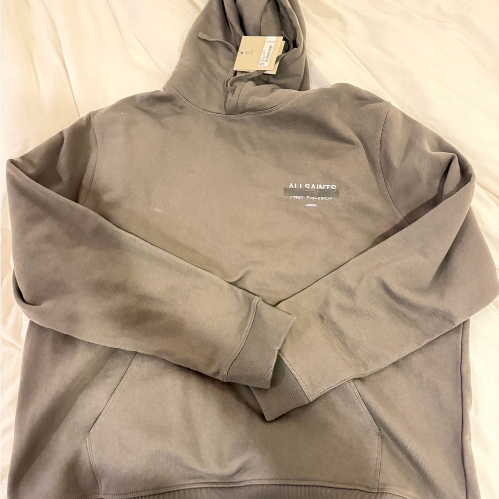 All Saints Taupe Men's Hoodie